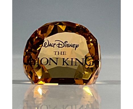 Impressive title plaque that sparkles in sun golden shine crystal and features the engraved title Walt Disney The Lion King i
