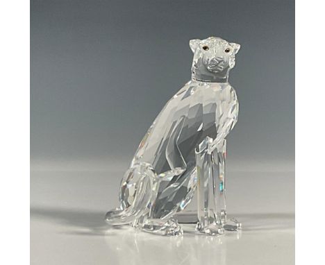 Lead crystal that was part of the African Wildlife collection. Variation 2 with high tail, and made with jet crystal eyes. Sw