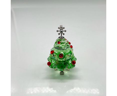 Part of the Merry Christmas theme group. Designed from Peridot crystal with light Siam ornaments with silver toned tree toppe