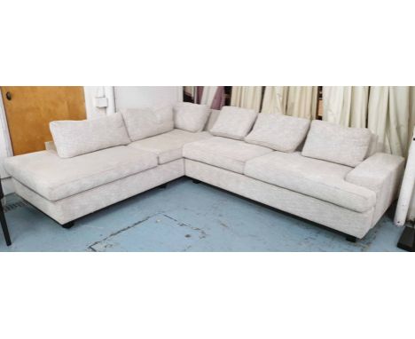 SINCLAIR MATTHEWS FROME CORNER SOFA, 106cm D x 72cm H x 206cm W and 256cm W.