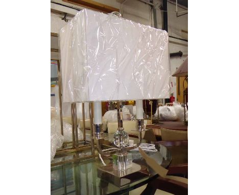 VAUGHAN LE MARAIS BOUILLOTTE TABLE LAMP, nickel, 58cm H.