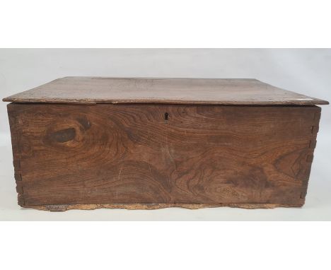 18th century elm box / trunk&nbsp;