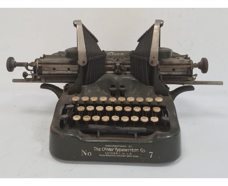 Early 20th century The Oliver Typewriter by the Oliver Typewriter Company Limited, 75 Queen Victoria Street, London with gree