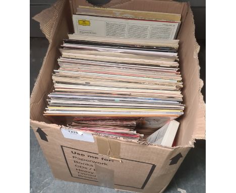 Quantity of vinyl long playing records, and 45 r.p.m. singles including Peter Sarstedt, Righteous Brothers etc. (&nbsp; box)