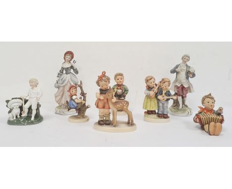 Five Hummel / Goebel figures of children, and three further continental china figures (8)Condition ReportThe figures appear t