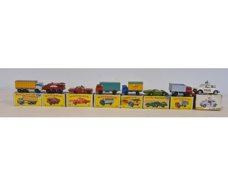 Collection of Matchbox series diecast models to include No.44 refrigerator truck, No.63 fire crash tender, etc and Dinky Toys