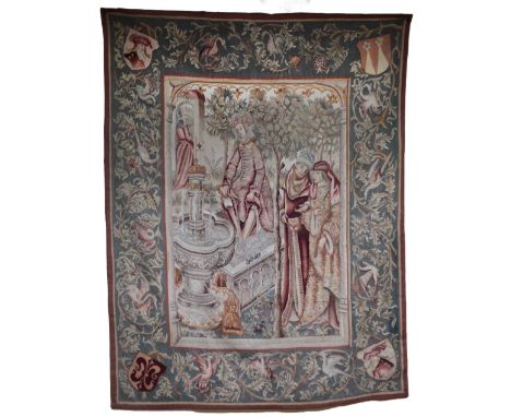 An attractive early 19th Century Needlework Sampler, with Alphabet and Numbers executed by "Mary Russell to Isabella Newsom 1