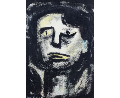 Anne Yeats, RHA (1919 - 2001)"Portrait of my father, W.B. Yeats," watercolour, approx. 34cms x 24cms (13 1/2" x 9 1/2") signe