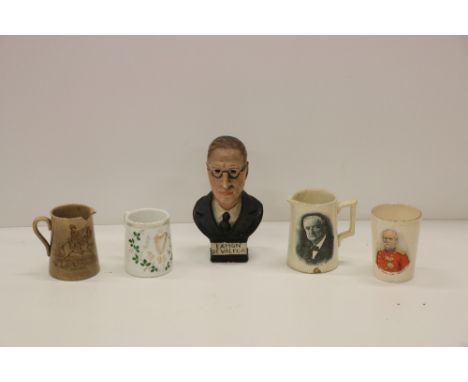 A collection of varied Commemorative Cups and Saucers, including King Billy, Eamon de Valera, John Redmond, W.W.I, approx. 20