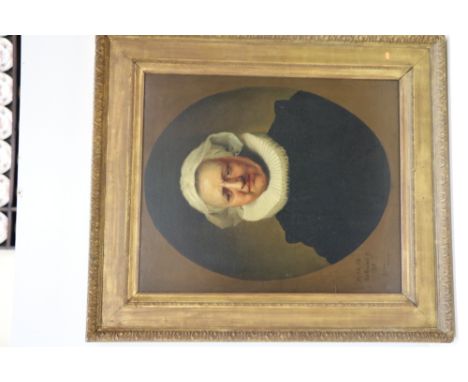 R.J. Nairn, Irish - After Rembrandt"Portrait of a Lady in Dutch Attire," O.O.c., approx. 76cms x 63cms, signed and inscribed 