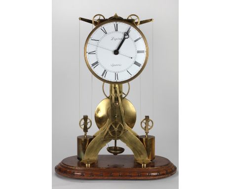 A fine quality French weight driven Skeleton Table Clock, with pinwheel escapement spring driven, striking on a bell, the whi