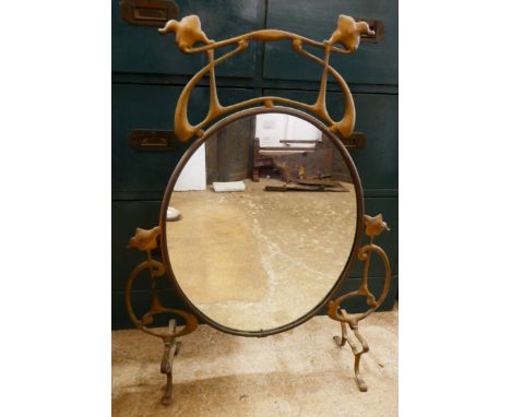 An Art Nouveau fire screen