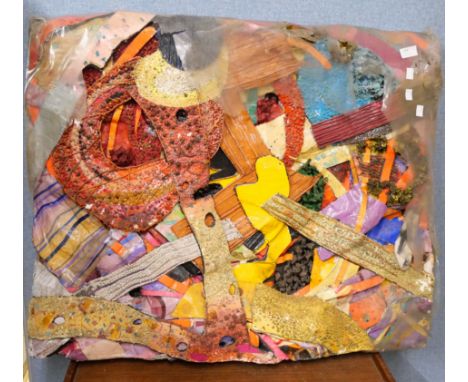 A papier machet abstract art piece 