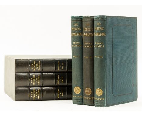 James (Henry) The Princess of Casamassima, 3 vol., first edition, half-titles, advertisement leaf at end of vol. 2 and 3, vol