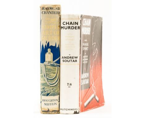 Chandler (Raymond) The Simple Art of Murder, upper hinge starting, light toning to head and foot of covers, spine with slight