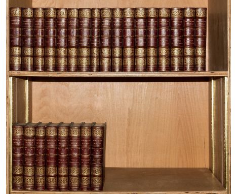 Scott (Sir Walter) Waverley Novels, 25 vol., half-titles, additional engraved titles, plates, occasional offsetting and light