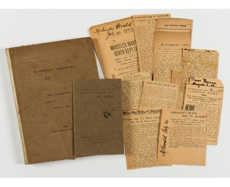 NO RESERVE Way (Thomas R.) Mr Whistler's Lithographs: the Catalogue, first edition, browned endpapers, 23 newspaper clippings