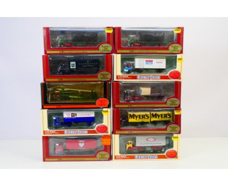 EFE - A fleet of 10 boxed EFE 1:76 scale model trucks. Lot includes EFE #13003 Atkinson Articulated Car Transporter "Midland 