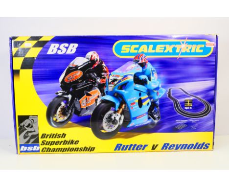 Scalextric - A boxed British Superbike Championship set Rutter Vs Reynolds. It appears in Good overall condition, unchecked f