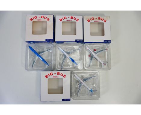 BIG BUS MODELS - 4 x 1:400 scale aircraft models of Airbus A-330-300 in the following liveries: KLM PH-AKA, Czech Airlines OK