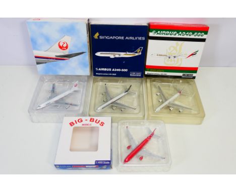PHOENIX - BIG BUS MODELS - JET-X - 4 x 1:400 scale aircraft models comprising: Big Bus Airbus A330-200 Air Greenland OY-GRN, 