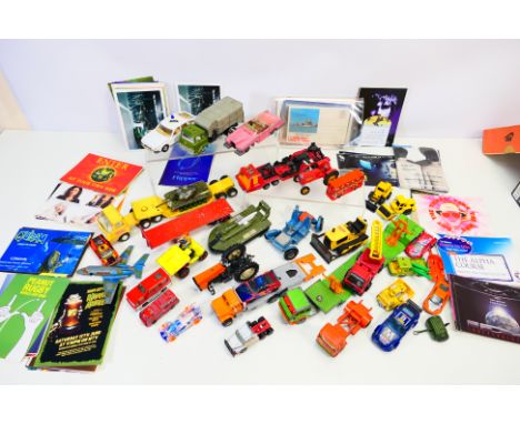 Dinky - Corgi - Matchbox - Siku - A group of play worn vehicles including FAB1 Rolls Royce # 100, Massey Ferguson tractor # 3