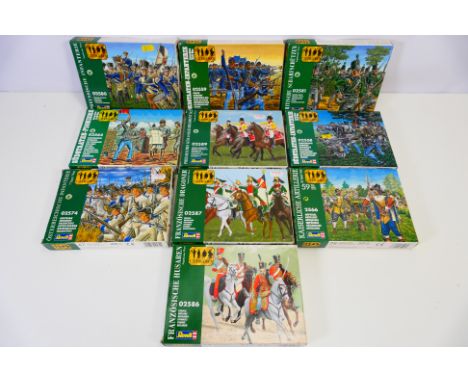 Revell - 10 boxed 1:72 scale plastic soldiers. Lot includes Revell #02589 Prussian Cuirassiers; #02574 Austrian Infantry; #02