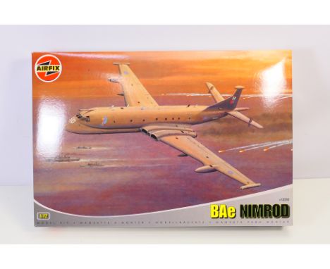 Airfix - A boxed 1:72 scale Airfix A12050 1:72 scale BAe Nimrod plastic military aircraft model kit. The kit is presumed to b