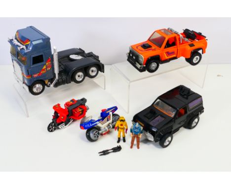 Kenner - Mask - A group of unboxed cars and figures including Bulldog, Jackhammer, Firecracker and others. They show signs of