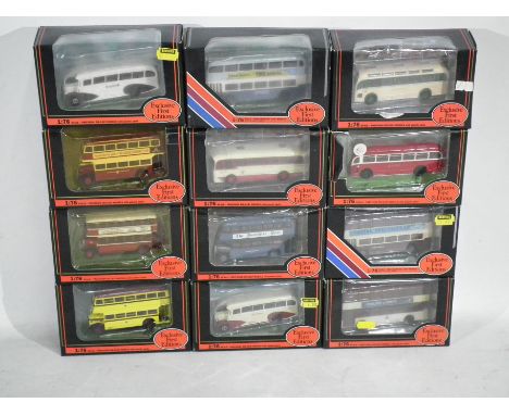 EFE - A boxed group of 12 EFE diecast 1:76 scale model buses/coaches. Lot includes EFE #26309 Guy Arab II Utility Bournemouth
