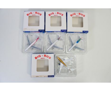 BIG BUS MODELS - 4 x 1:400 scale aircraft models of Airbus A-340-200 in the following liveries: Sichuan Airlines B-6535, Fiji