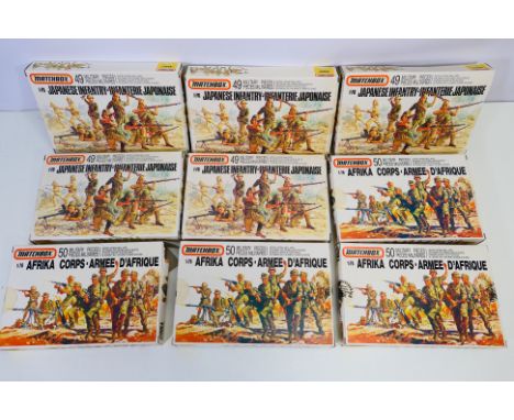 Matchbox - Nine boxed sets of Matchbox 1:76 plastic soldiers. Lot consists of #40904 Afrika Corps (x4) together with #40907 J