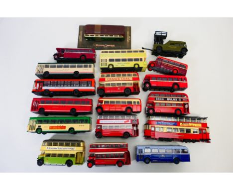 EFE - Corgi Original Omnibus - A fleet of 18 unboxed predominately 1:76 scale diecast model buses. Lot includes EFE Leyland A