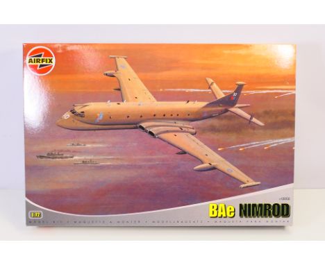 Airfix - A boxed 1:72 scale Airfix A12050 1:72 scale BAe Nimrod plastic military aircraft model kit. The kit is presumed to b
