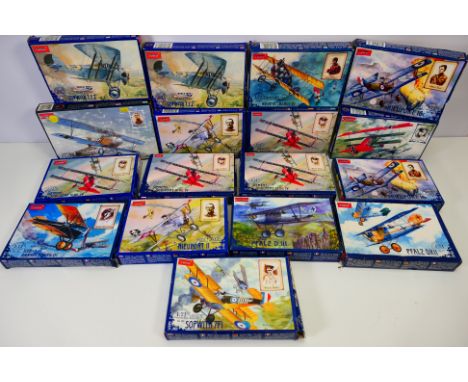 Roden - Toko - A boxed collection of 17 1:72 scale WW1 plastic model military aircraft kits. Lot includes Roden #012 Albatros