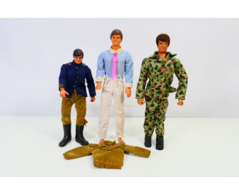 ACTION MAN - MATTEL - BIG JIM - three action figures comprising an Action Man, Ken doll and BIg Jim or Mark Strong figure. Al