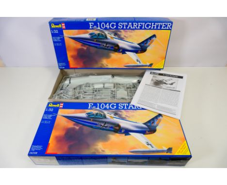 Revell - Two boxed Revell #04709 1:32 scale F-104G Starfighter plastic model aircraft kits. One of the kits is presumed Mint 