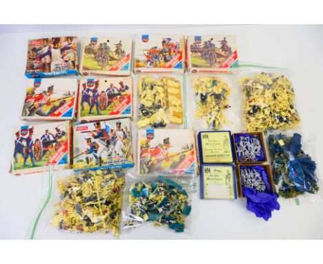 Airfix - Hinchliffe Models - 9 x boxes of Airfix HO/OO scale Waterloo soldiers including British and French, 2 x boxes of Hin