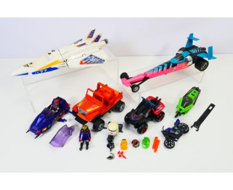 Kenner - Mask - A group of unboxed cars and figures including Gator, Condor, Piranha, Afterburner and others. They show signs
