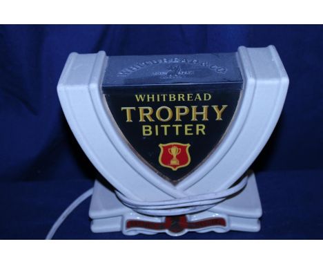 A vintage Trophy Bitter bar top light 