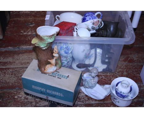 A box full of assorted collectables, including Nao, Hornsea, Aynsley etc . Shipping unavailable. 