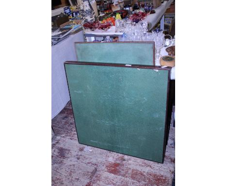 Two vintage fold away felt topped tables. Shipping Unavailable 