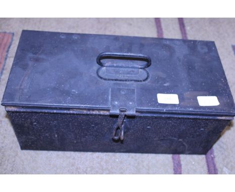A vintage metal storage box.  Shipping unavailable 
