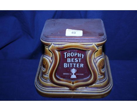 A vintage ceramic Trophy Best Bitter bar top light (un-tested) 
