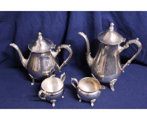 A vintage silver plated tea service 