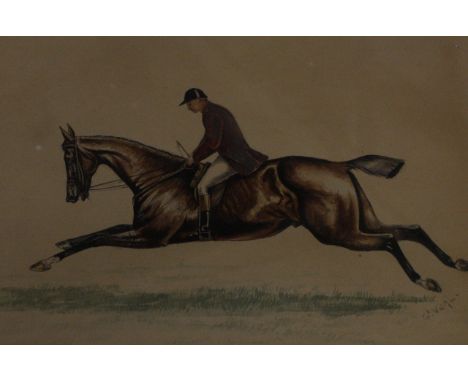 George Veal (late 19th Century)A group of four studies of gentleman hunting on horsebackWatercolour, heightened with gum arab