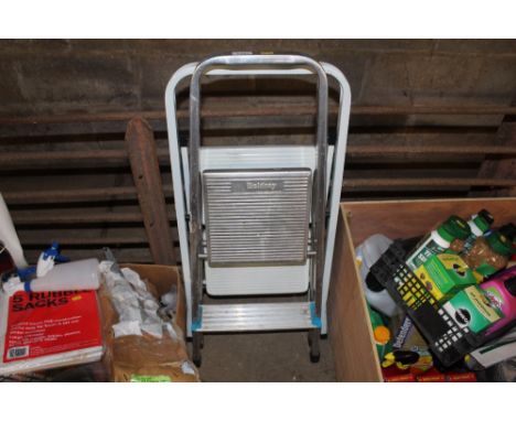 Two metal two step folding steps