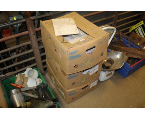 Three boxes of various ceramic tiles