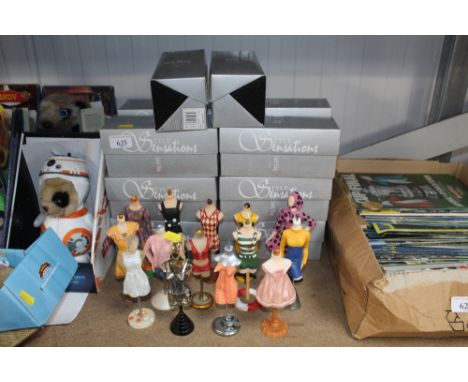 A collection of Style Sensation model mannequins with boxes
