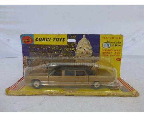 Corgi Toys - Lincoln Continental Executive Limousine, with illuminated TV screen, no. 262, in original box. 